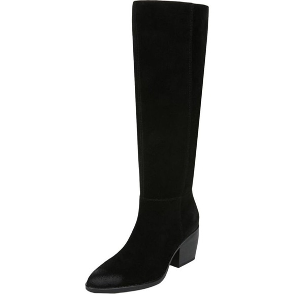 Naturalizer Shoes - Naturalizer Fae Black Suede Knee High Boot 8M